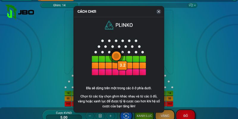 Luật chơi Plinko JBO chi tiết